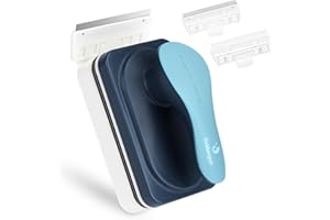 fishkeeper Aquarium Magnetbürste Aquarium Glasreinigung mit Schaber, Glasbürste für Fischtank Aquarien(L)