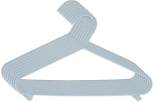 Bieco Wieszak na ubrania dla dzieci, 8 sztuk, kolor niebieski, długość ok. 30 cm, wieszak na ubrania z tworzywa sztucznego, dla dzieci, organizer na ubrania, wieszak na ubrania dla niemowląt, wieszak na ubrania