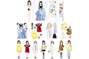 KEEPLUS Magnetic Dress Up Baby, Magnetic Princess Dress Up Paper Doll Magnet Dress Up Games, Magnetic Princess Dress Up Paper Doll,Magnetic Dress Up Baby Paper Doll, Educational Montessori Toy for Kids (F)
