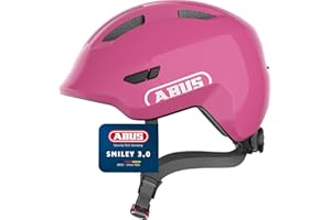 ABUS Smiley 3.0 children's helmet - bike helmet with a low fit, child-friendly designs & space for a pigtail - for girls and boys