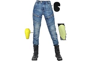 SHUOJIA Motorradhose Herren/Damen,Herren/Damen Motorrad-Jeans aus Aramidfaser,Sportliche Motorrad Hose mit Protektoren,Motorrad Schutzhose