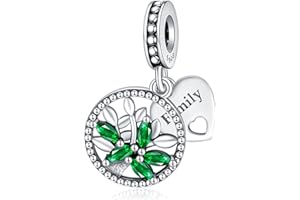 Amuefer Happy Birthday Charms para Pulseras y Collares, Plata de Ley Tarta de Cumpleaños Globo Número Atrapasueños Colgante Navidad Joyería Regalos para Mujeres Niñas