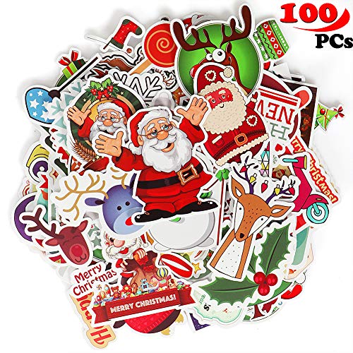 Preisvergleich Produktbild Tacobear 100STK. Laptop Aufkleber Vinyl Aufkleber Weihnachtsaufkleber Gepäck Aufkleber für Notebook Skateboard Snowboard Gepäck Koffer MacBook Auto Fahrrad Stoßstange Vinyl Decals Sticker