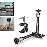 SMALLRIG Super Clamp e Braccio Magico Articolato a Frizione Regolabile da 10 Pollici con Vite 1/4" per Monitor LCD/Luci a LED