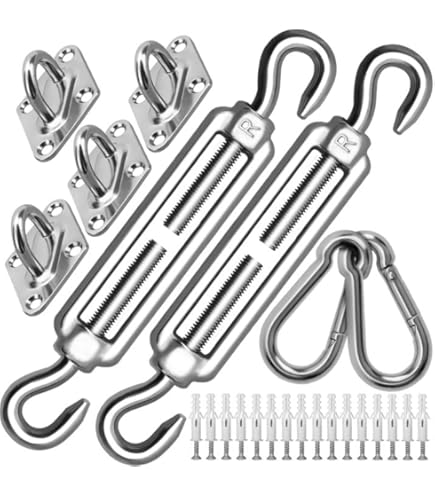 Kit De Fixation De Voile D'ombrage-Kit En Acier Inoxydable 304, Accessoires De Fixation De Matériel De Voile D'ombrage, Tissu D'ombrage Triangulaire | Leroy Merlin