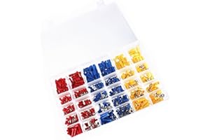 Qiorange Cosse Electrique plates Connecteurs Isolées à Sertir Assortiment sertissage (480 pièces fixé)