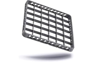 FAIMEX Kerafactum® - Aufsatz Rahmen für Spülkorb Korb Erweiterungselement für Körbe mit 36 Felder Fächer für Gläser für die Gastro Spülmaschine Spülmaschinenkorb aus Kunststoff 50x50 cm erweiterbar - rack extender