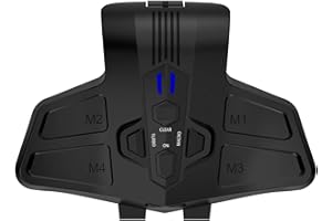 NBCP P5 Back Button for DualSense Controller, Back Extension Buttons DIY Kits for PS5 DualSense Controller, Programmable,Turbo, Macro, and RGB LED, Easy Connection and Upgrades（Schwarz）