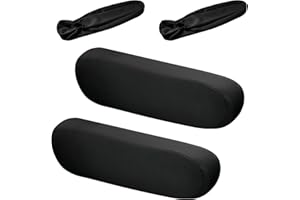 Tibapla 2 Cubierta del Reposabrazos del Coche Funda Apoyabrazos Asiento Delantero Accesorios para Asientos de AutomóVil Universal Funda Removible para Reposabrazos de Silla, Negro