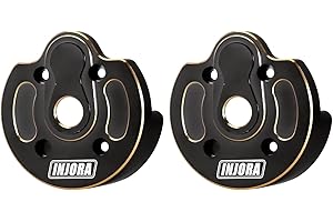 INJORA RC Messing Portal-Cover 2Stk Schwarze Beschichtung Portal Lenkung Knöchel Deckel für RC Crawler Axial SCX10 III AXI03007 & AXI03004 Upgrade Teil