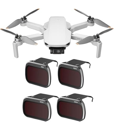Fututech Kit Filtre CPL ND8 ND16 Filtre d'Objectif Lentille pour DJI Mini 4K Mini SE Mavic Mini Mavic Mini 2 Protecteur de Lentille Accessoire Drone Etanche Anti-Rayure (CPL *1 ND8*1 ND16*1