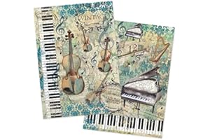 Ideen mit Herz 2 Sheets of Rice Paper | Elegant Decoupage Paper | DIN A4 | 2 Different Designs | Vintage, Christmas and Others (Nostalgia 03)