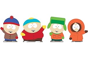 Star Cutouts SC4741 South Park Cartman, Stan, Kyle & Kenny Shelf Top Pack Cardboard Cutouts (17cm) – Core Group Mini Display for Desk, Decor & Gifting