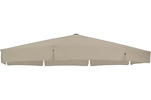 sun garden Toile de Rechange pour Easy, 100% polypropylène, Plastique B054, diamètre 350 cm, Marron/Taupe