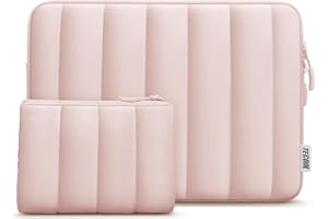 TECOOL 14 Pulgadas Funda Ordenador Portátil para 14" Lenovo Ideapad Thinkpad HP Pavilion Elitebook DELL Acer Chromebook, Macbook Air 15 M4 M3 M2 2025 2024 Protectora Funda Bolsa Blanda,Rosa
