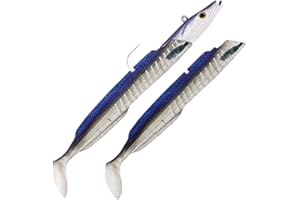 Westin Sandy Andy 82g 19 cm rubber fish for sea fishing, rubber bait for jigging and pilks, rubber bath, cod bait, sea bait., Clear Sky