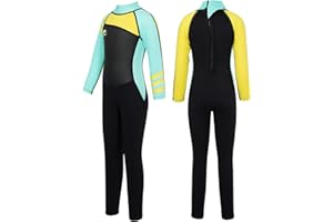 Gogokids Combinaisons Humides pour Enfants - Garçon Filles Combinaisons de Plongée Thermique Une Pièce 2.5mm Néoprène Vêtements Anti-UV