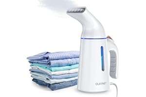 OLAYMEY Ferro da Stiro Verticale 700W, Stiratrice Verticale Portatili a Vapore di Rughe a Vapore Forti e Continue, Stiratore Verticale Rimozione/Disinfezione per Viaggi e Casa（Bianco）Dampfglätter