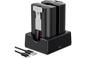 KIMILAR Dual-Port Türklingel Akku-Ladegerät für Video Doorbell 2, 3, 3 Plus, 4, Spotlight Cam, Solar Floodlight, Peephole Cam, Stick Up Cam Solar Akku Ladestation Ladekabel