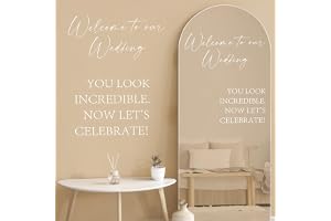 Självhäftande bröllpsdekal “Welcome to Our Wedding” i vinylbokstäver – Bokstavssticker för spegel och bröllopsvälkomstskylt