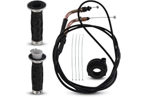 Atunee 22 mm Juego de Empuñaduras Giratorias del Acelerador con Cable del Acelerador de Scooter para GY6 50cc 80cc 125c 150cc
