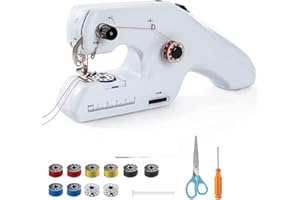 YY YITIKA Hand Sewing Machine with Double Threading, Portable Electric Mini Sewing Machine for Beginners Adults, Easy to Use, for Beginners, Applicable Curtains, Fabric Toy