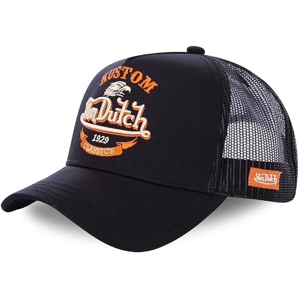 Von Dutch Trucker Cap Herren – Ultraweich, Für Empfindliche Haut – Schwarz, Einheitsgröße