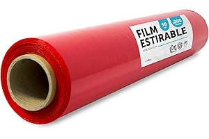 Pellicola rossa per imballaggio, plastica coperta, pellicola rossa per imballaggio di scatole di traslochi, proteggere mobili e spedizioni, dimensioni 50 cm x 200 m estensibile · m-office