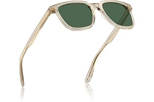 Carfia Gafas de sol Hombre Polarizadas Retro Cuadradas 100% Protección UV para Conducir Viajar