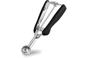 Porzionatore Per Gelato 25mm, Cucchiaio Gelato, TJ POP Molto Piccolo Paletta Per Gelato In Acciaio Inox Con Grilletto E Manico Confortevole Per Palla Gelato, Cottura, Palla Melone