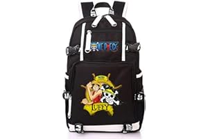 WANHONGYUE One Piece Monkey D Luffy Anime Backpack Student Schoolbag Laptop Book Bag Rucksack Casual Dayback Black-11