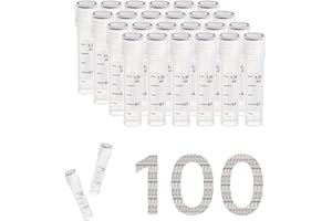 CryoKing 100 Stück Kunststoff Kryoröhrchen, 1.5ml Probenröhrchen, Probenröhrchen Kunststoff mit Schraubverschluss, Labor Gefrierröhrchen, Plastikröhrchen