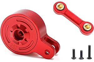 AMK Arrma Bras servo universel 1/10 4WD 3s 4S avec bras de protection pour servo de direction à liaison fixe, vous pouvez choisir entre 23T ou 25T (25T rouge)