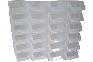 HERGESTELLT FÜR BAUPROFI 24x Sichtbox PP Größe 2 transparent PRO NEU 24er Set Sichtboxen Werkstatt-Lagerboxen