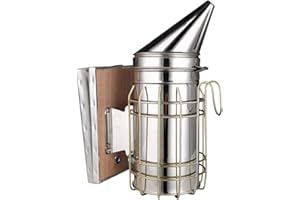 GOLDMIKY Steel Hive Smoke Equipo de Apicultura, Equipo de Apicultura, Fuelles de Acero Para un Fujo de Aire Superior y Excelente Emisión de Humo Para la Apicultura