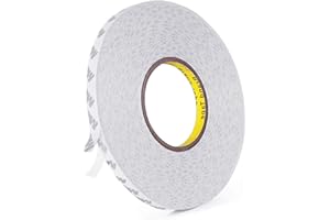 DRENKY Dwustronna taśma, klejąca taśma klejąca 9080 taśmy rzemieślnicze wytrzymała przezroczysta długość 50 m, szerokość 10 mm, grubość 0,15 mm do scrapbookingu, projektów DIY