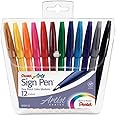 Pentel Assorted Sign Pens S520 - Full Range of 12 Pens