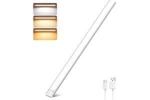 YLATOIAL Luce Armadio LED con Sensore, 3 Temperature di Colore Dimmerabile Led con Sensore di Movimento, USB Ricaricabile Magnetica Lampada, Luce Led Sottopensile per Cucina Garage Scale Bagno Corridoio