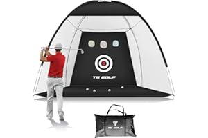 TS GOLF Practice Net - Golf Net with Carry bag, 10x7ft, golf nets for garden, indoor chipping net, driving net, golf nets for backyard driving, chipping game, driving nets for garden