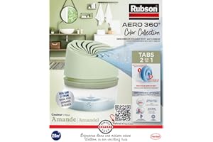 Rubson | Absorbeur d'Humidité Aero 360° Couleur Amande (1 appareil + 1 recharge de 450 g) – Absorbeur anti-humidité pour pièce jusqu'à 20 m² – Déshumidificateur d'air anti-odeur et anti-moisissure