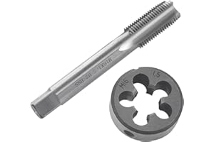 BEFUN Gewindeschneid M16 x 1.5mm, HSS Gewindebohrer und Schneideisen Set, Rechtsgewinde Feingewinde Schneider, Gerade Geriffelt Gewindeschneider