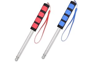 DS. DISTINCTIVE STYLE Telescopic Flag Pole 2 Pcs Handheld Flag Pole Stainless Steel Tour Guide Flag Pole (1.2m &1.4m)