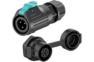 E-WeiChat EW-LP12 Connettore industriale impermeabile IP68 Connettore aeronautico a innesto rapido PBT Connettore circolare Connettore elettrico a sgancio rapido M12 2-8 Poli Presa filettata (3 Poli)