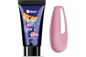 Mobray Poly per Unghie Gel Jelly Rosa 60 ML Poly Nail Gel Acrylgel Unghie Ricostruzione, Acrigel Estensione Enhancement Builder Unghie Gel