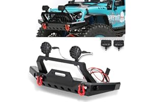 ZUOLAN XUNJIAJIE Steel Front Bumper with Shackle for Axial SCX10/SCX10 II 90046 1/10th Crawler Car