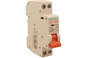 A2ZWORLD Interruttore Magnetotermico 32A C32, 1P+N 6kA Curva C, Slim Solo 1 Modulo DIN 220V AC, Certificato IEC60898-1, Serie PN8H