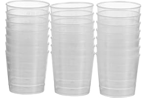 Balacoo 20Pcs Gecko Food and Water Containers Measuring Cup Reptile Feeder Gecko Feeder Ledge Bowl for Food Water Feeding Tortoise Lizard Transparent 20ml