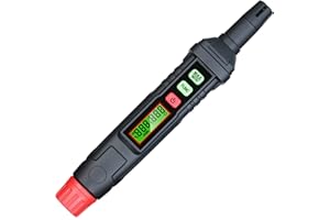 MAYILON HT62 Termohigrómetro Portátil con Punto de Rocío y Temperatura de Bulbo Húmedo, Termómetro Higrómetro Digital con Retroiluminado para Acuicultura en Invernadero de Vivienda Familiar