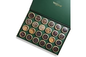 ‎VAHDAM VAHDAM, Luxus Tee Adventskalender 2025 | 24 Einzigartige Loser Blatttees in Dosen | Premium Tee Geschenkbox | Adventskalender 2025 Geschenke für Frauen & Männer