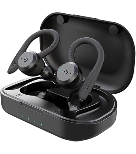 Bluetooth hoofdtelefoon, sport, draadloze Bluetooth 5.3 met HD-microfoon, 48 uur premium diepe bas draadloze hoofdtelefoon, aardappelpaars